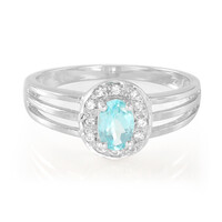 Blauer Apatit-Silberring