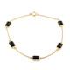 Schwarzer Onyx-Silberarmband