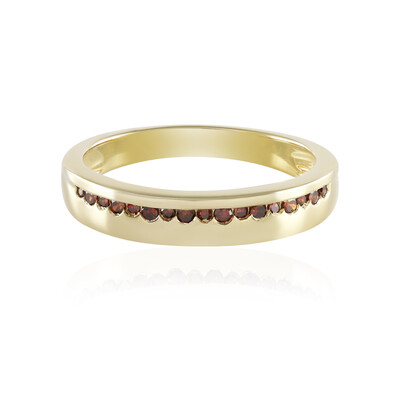 Roter I2 Brillant-Silberring
