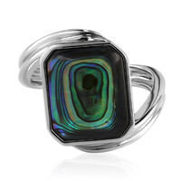 Abalone-Muschel-Silberring