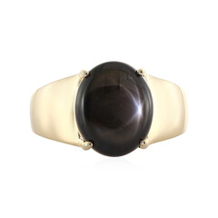 Schwarzer Stern-Saphir-Goldring