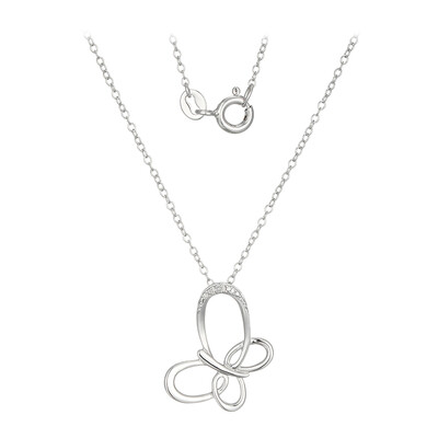 I3 (I) Diamant-Silberhalskette