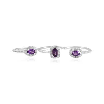 Sibirischer Amethyst-Silberring (de Melo)