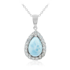 Larimar-Silberhalskette