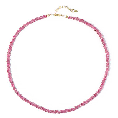 Pinkfarbener Turmalin-Silberhalskette