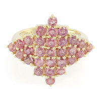 Nicht erhitzter Padparadscha-Saphir-Goldring (AMAYANI)