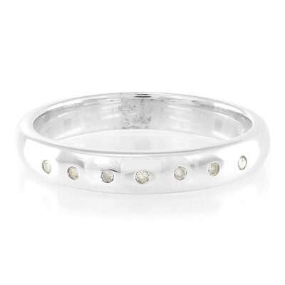 Champagner-Diamant-Silberring