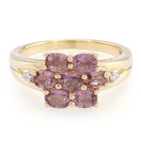 Nicht erhitzter Padparadscha-Saphir-Goldring (AMAYANI)