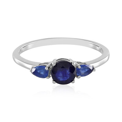 Blauer Madagaskar-Saphir-Silberring