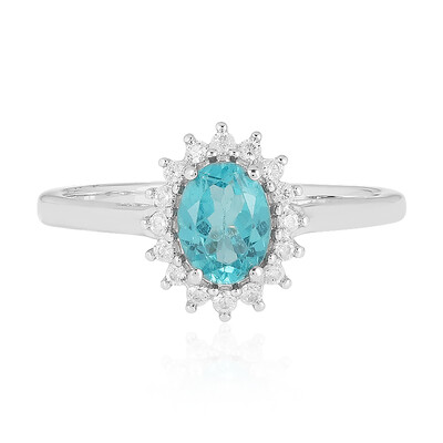 Blauer Apatit-Silberring