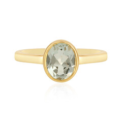 Grüner Amethyst-Silberring