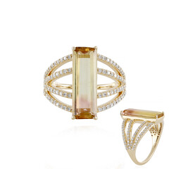 Mehrfarbiger Turmalin-Goldring (AMAYANI)