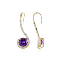 Sibirischer Amethyst-Goldohrringe (de Melo)