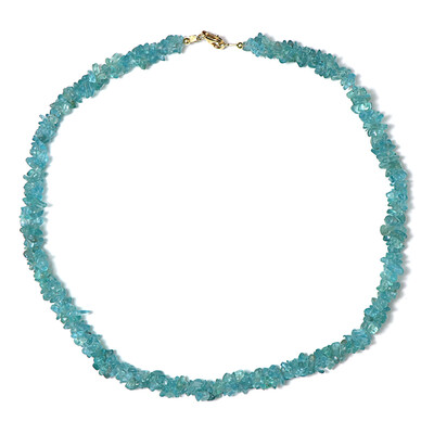 Blauer Apatit-Silberhalskette