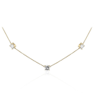 Weißer Topas-Silbercollier