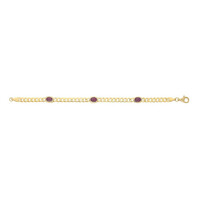 Burmesischer Rubin-Silberarmband