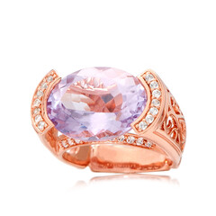 Lavendel-Amethyst-Silberring (Dallas Prince Designs)