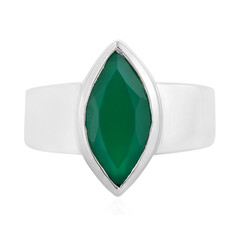 Grüner Onyx-Silberring
