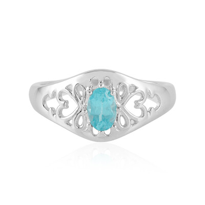 Blauer Apatit-Silberring