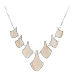Perlmutt-Silbercollier