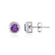 Sibirischer Amethyst-Silberohrringe