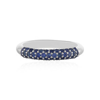 Blauer Saphir-Silberring