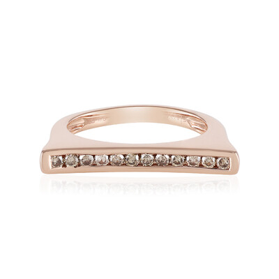 I2 Schokoladen-Brillant-Goldring (KM by Juwelo)