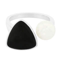 Schwarzer Achat-Silberring