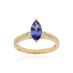 AAA-Tansanit-Goldring