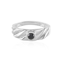 Schwarzer Brillant-Silberring (de Melo)