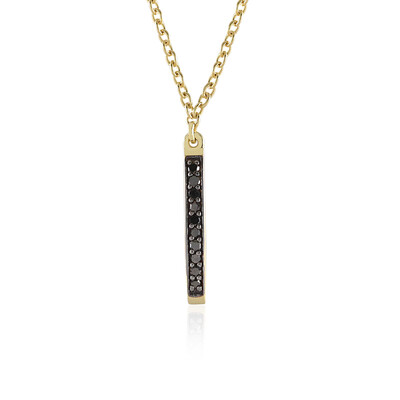 Schwarzer Diamant-Silbercollier