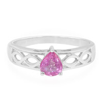 Padparadscha-Saphir-Silberring