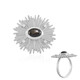 Schwarzer Stern-Saphir-Silberring (MONOSONO COLLECTION)