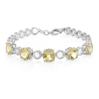 Goldener Labradorit-Silberarmband