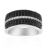 Schwarzer Spinell-Silberring