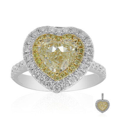 Gelber SI2 Brillant-Goldring/-anhänger (CIRARI)