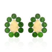 Welo-Opale und Diopside 1,748 ct