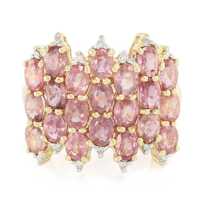 Nicht erhitzter Padparadscha-Saphir-Goldring (AMAYANI)