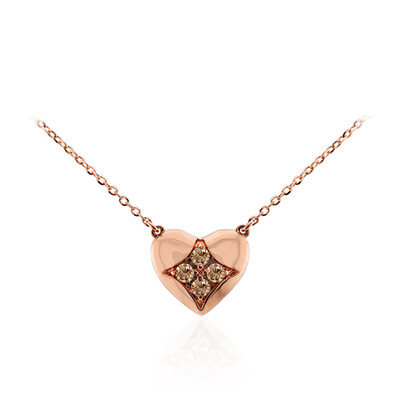 SI1 Argyle-Rose de France-Brillant-Goldhalskette (Annette)