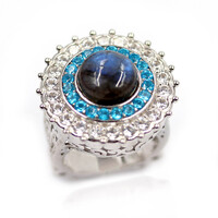 Labradorit-Silberring (Dallas Prince Designs)