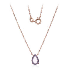 Lavendel-Amethyst-Silbercollier