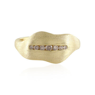I2 Champagner-Diamant-Silberring