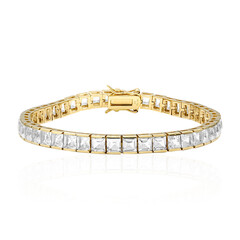 Weißer Topas-Silberarmband