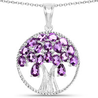 Sambia-Amethyst-Silberhalskette