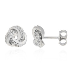 Salz-und-Pfeffer-Diamant-Silberohrringe