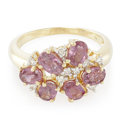 Nicht erhitzter Padparadscha-Saphir-Goldring (AMAYANI)