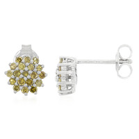 Fancy-Diamant-Silberohrringe