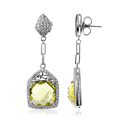 Ouro Verde-Quarz-Silberohrringe (Dallas Prince Designs)