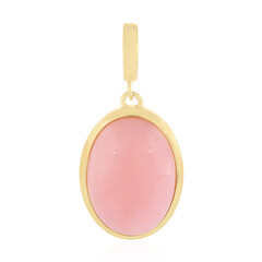 Pinkfarbener Opal-Silberanhänger