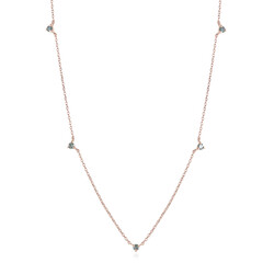 Himmelblauer I2 Diamant-Goldhalskette